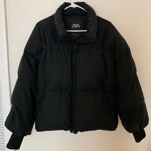 Zara Black Puffer Jacket
